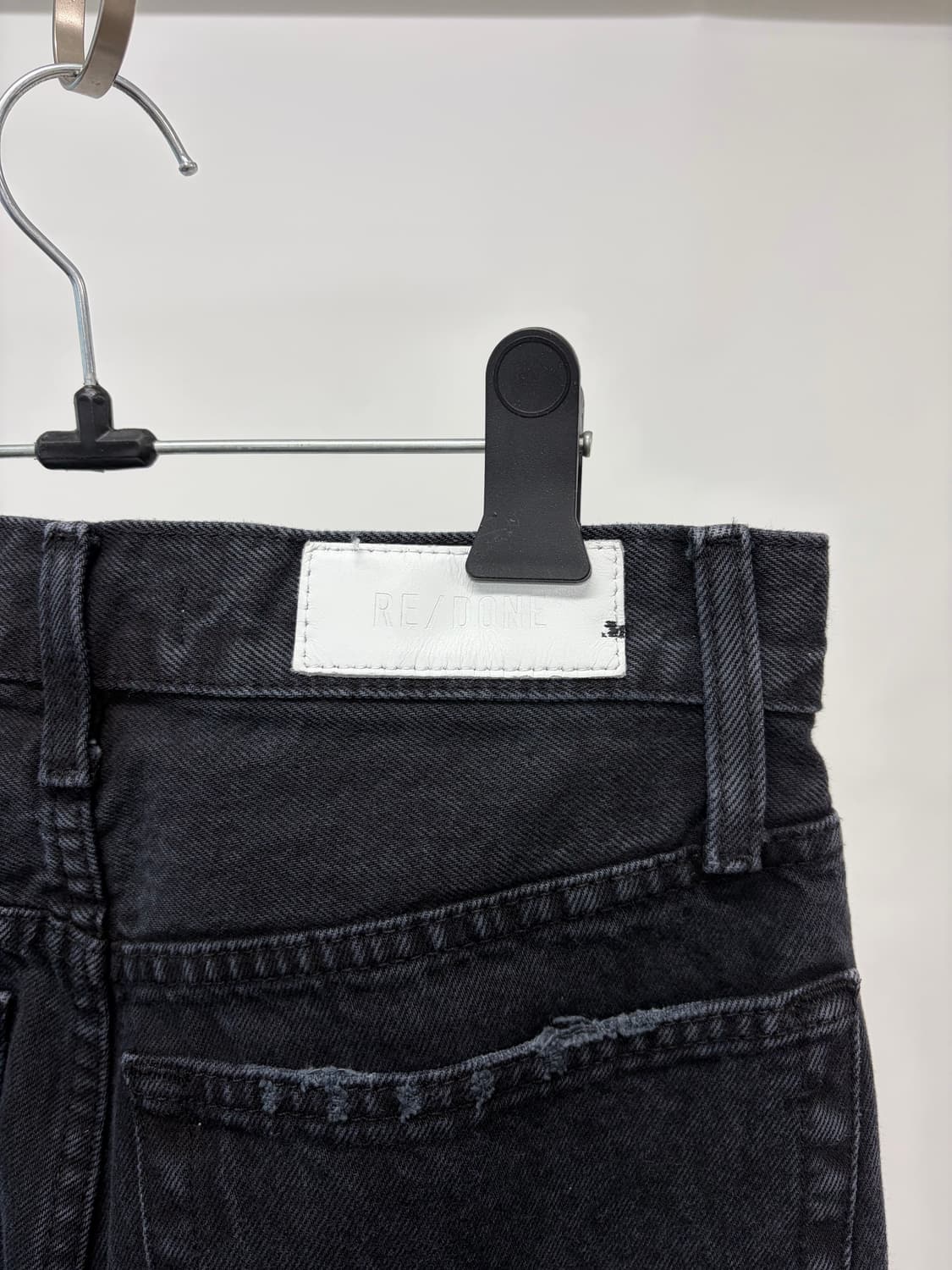 RE/DONE 리던 하이라이즈 블랙 루즈 데님 상품이미지7