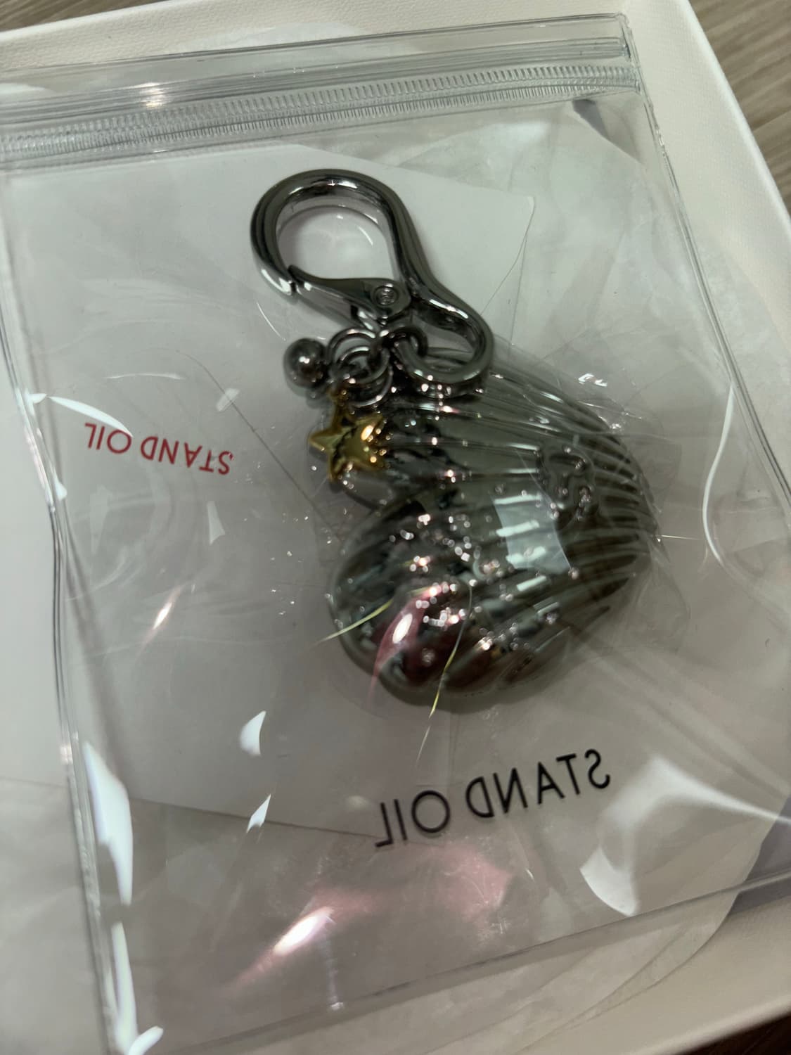 스탠드오일 하트 쉘 키링 실버 상품이미지2