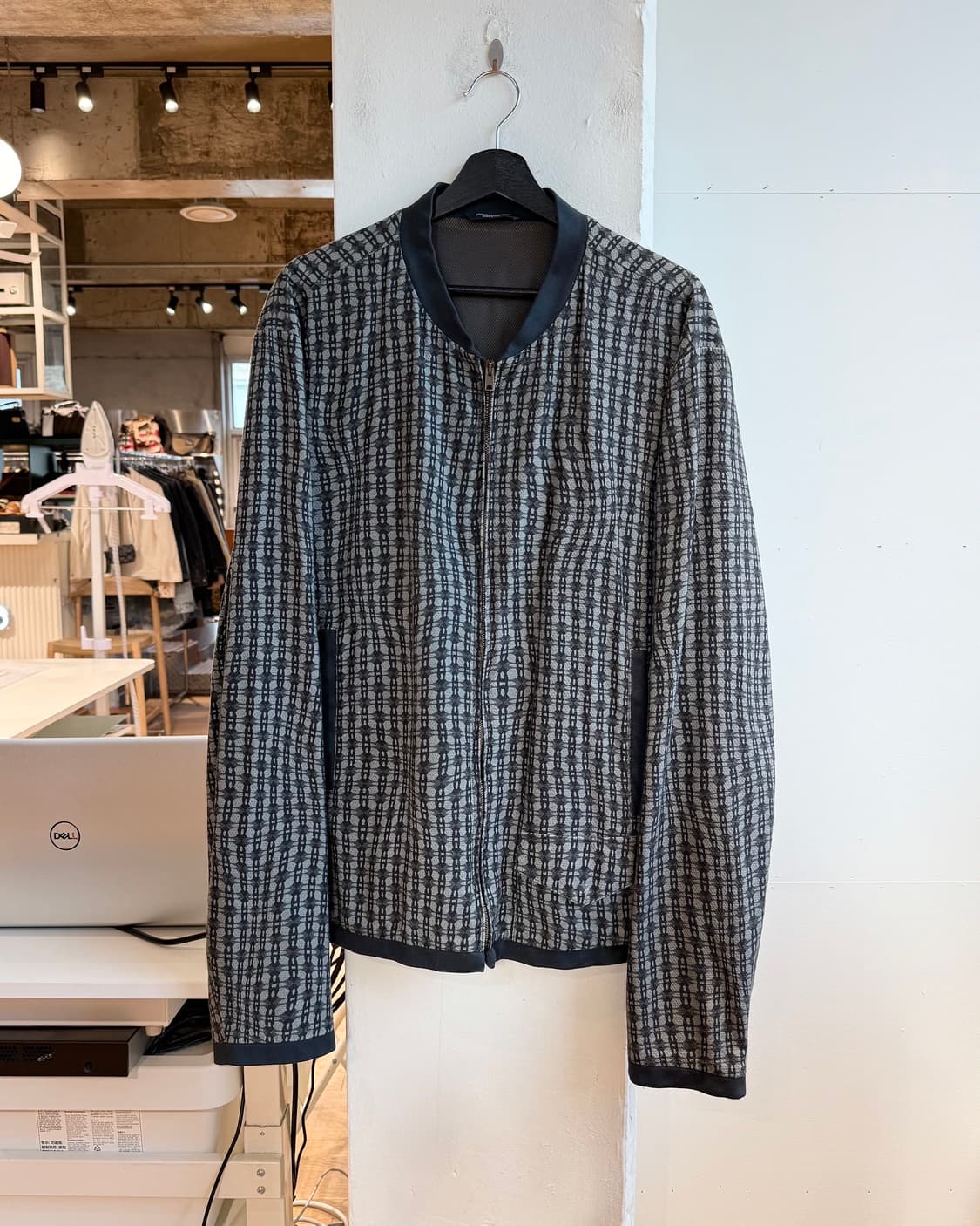 돌체앤가바나 차콜 패턴 레이온 봄버 자켓  상품이미지2