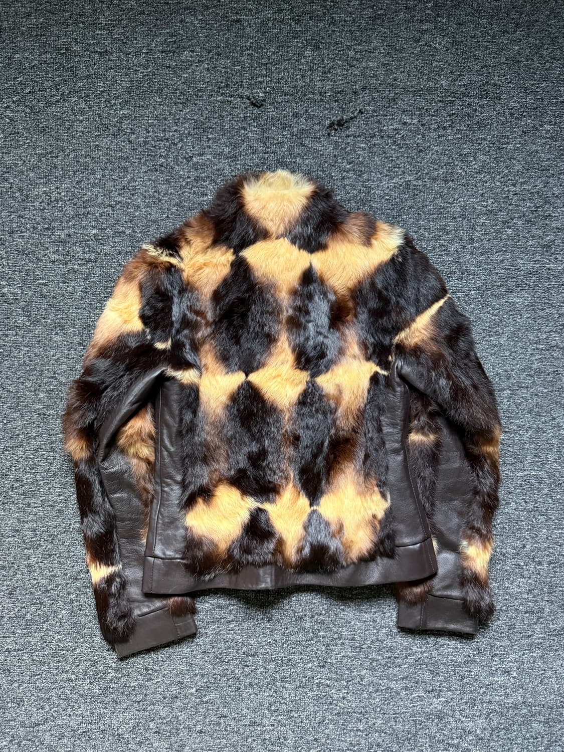 빈티지 컬러 믹스 퍼 자켓 상품이미지10