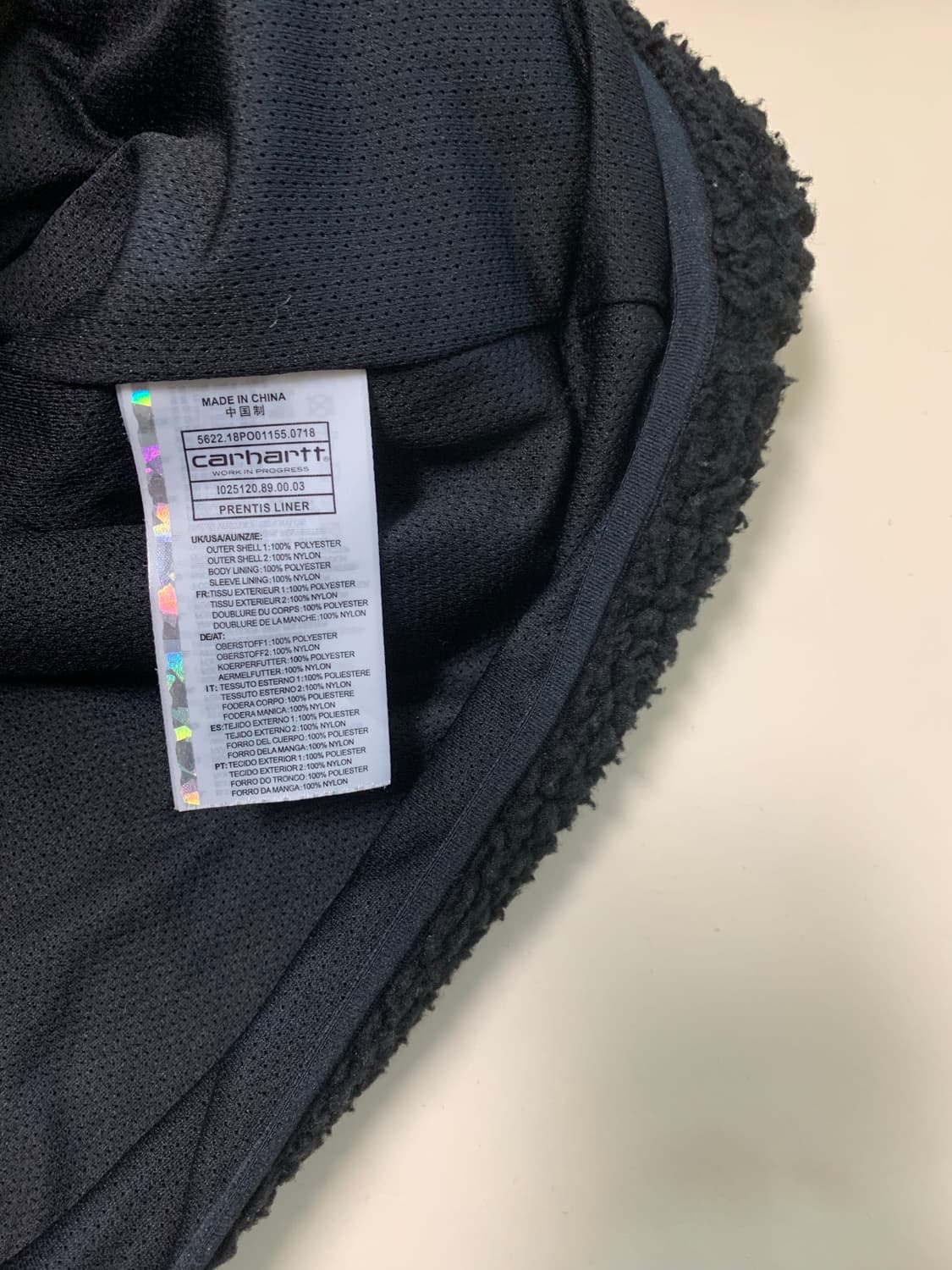 [L] CARHARTT 칼하트WIP 후리스 프렌티스 라이너 플리스 집업 상품이미지5