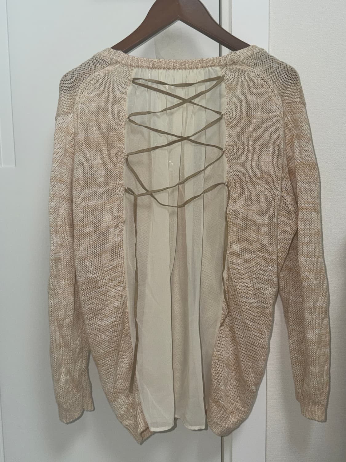 백리본 포인트 레이스 페어리 가디건 상품이미지3