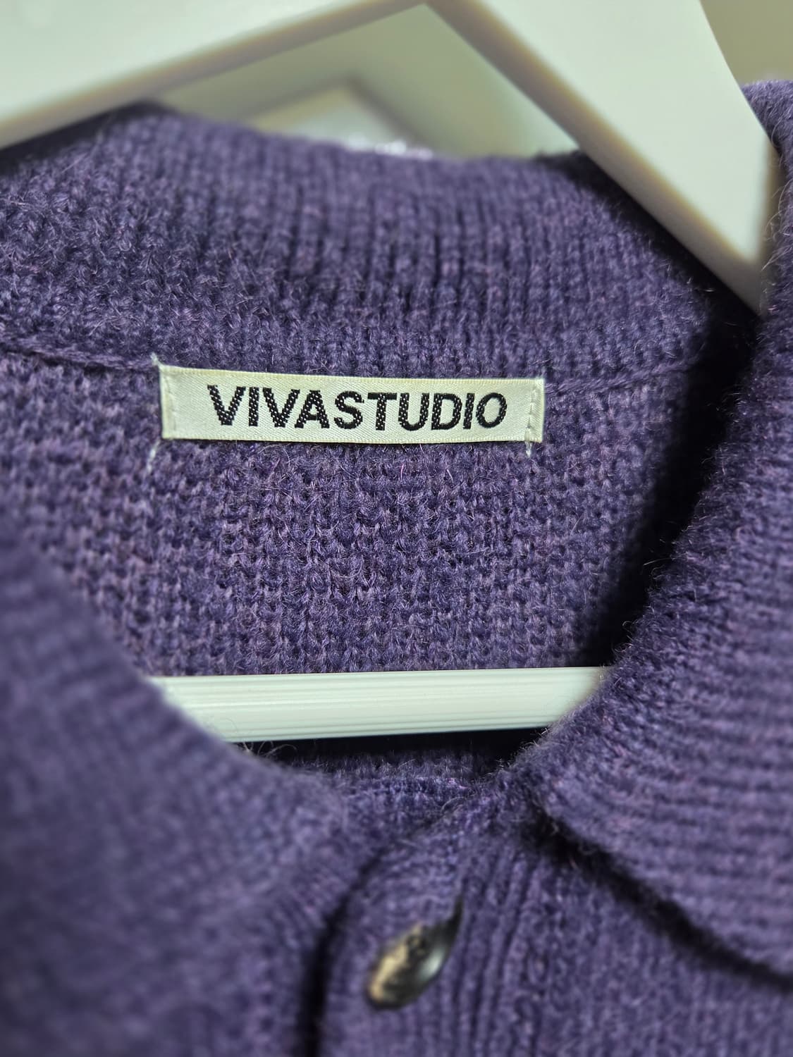 비바스튜디오 퍼플 니트 가디건 M 상품이미지2