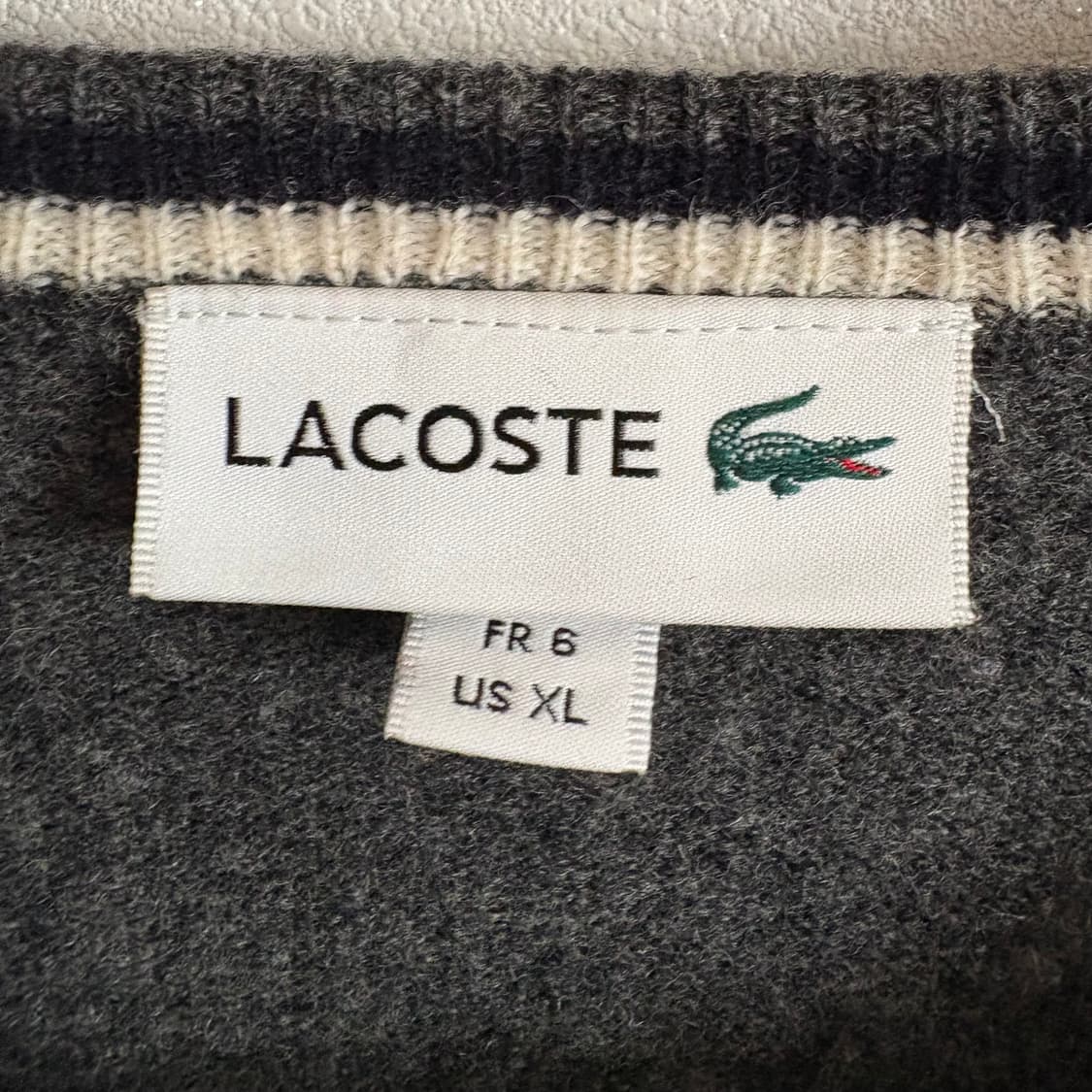 라코스테 그레이 울 니트 110 상품이미지4