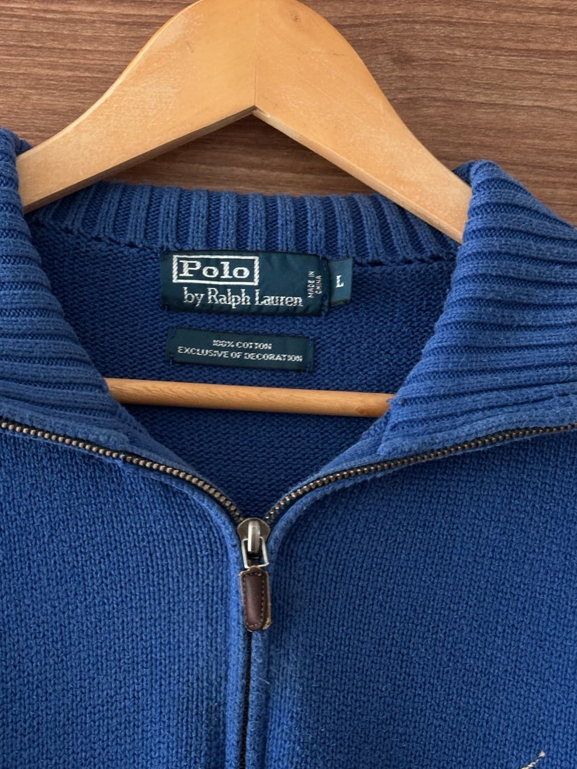 폴로 랄프로렌 반집업 니트 L 상품이미지5