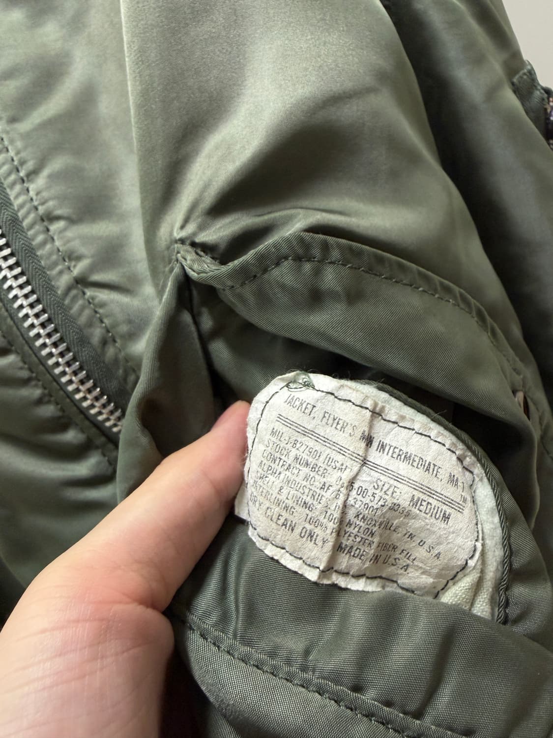 빈티지 알파인더스트리 70s ma-1  M 상품이미지8