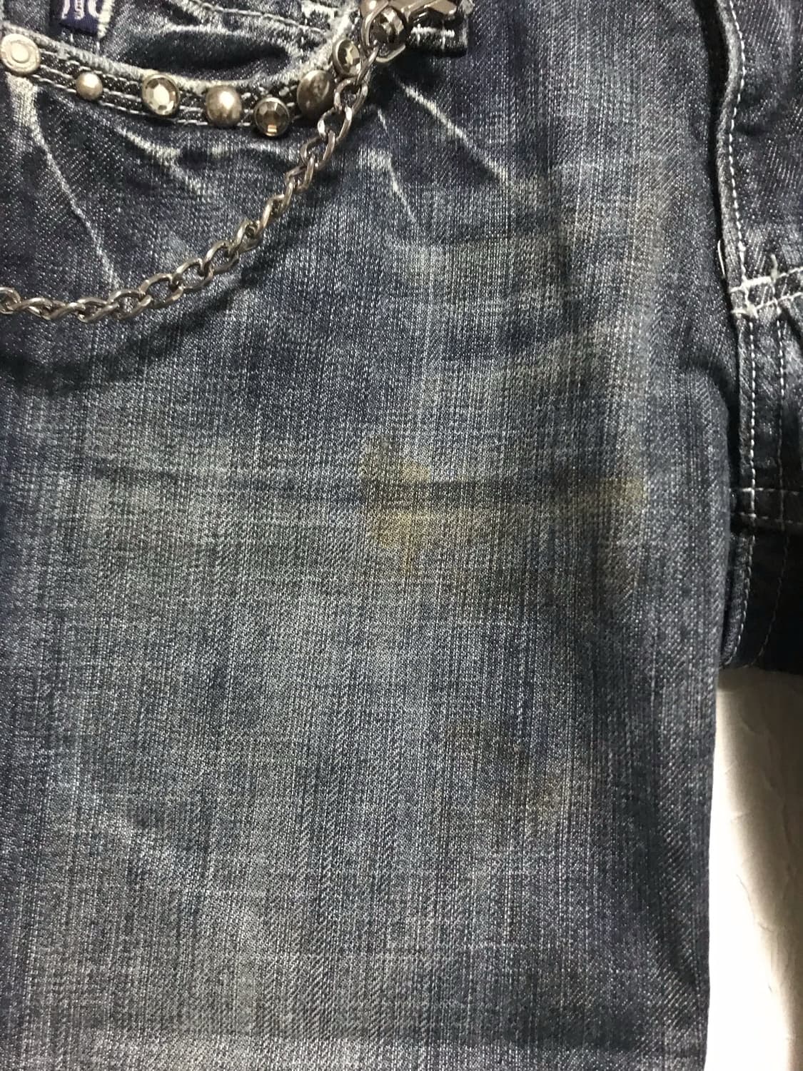 빈티지 miss me 00s y2k 핀터깔 스터드 로우라이즈 데님 팬츠 상품이미지8