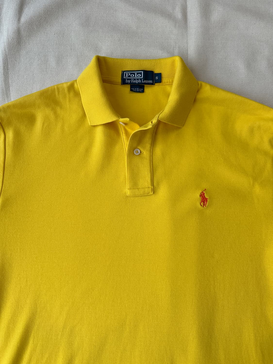 폴로 랄프로렌 피케 반팔 카라티 옐로 S 상품이미지2