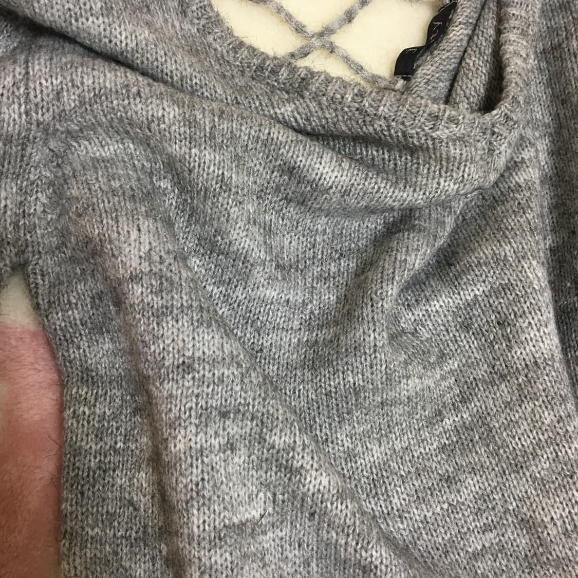 빈티지 모리걸 니트 그레이 오프숄더 갸루 오네갸루 상품이미지3