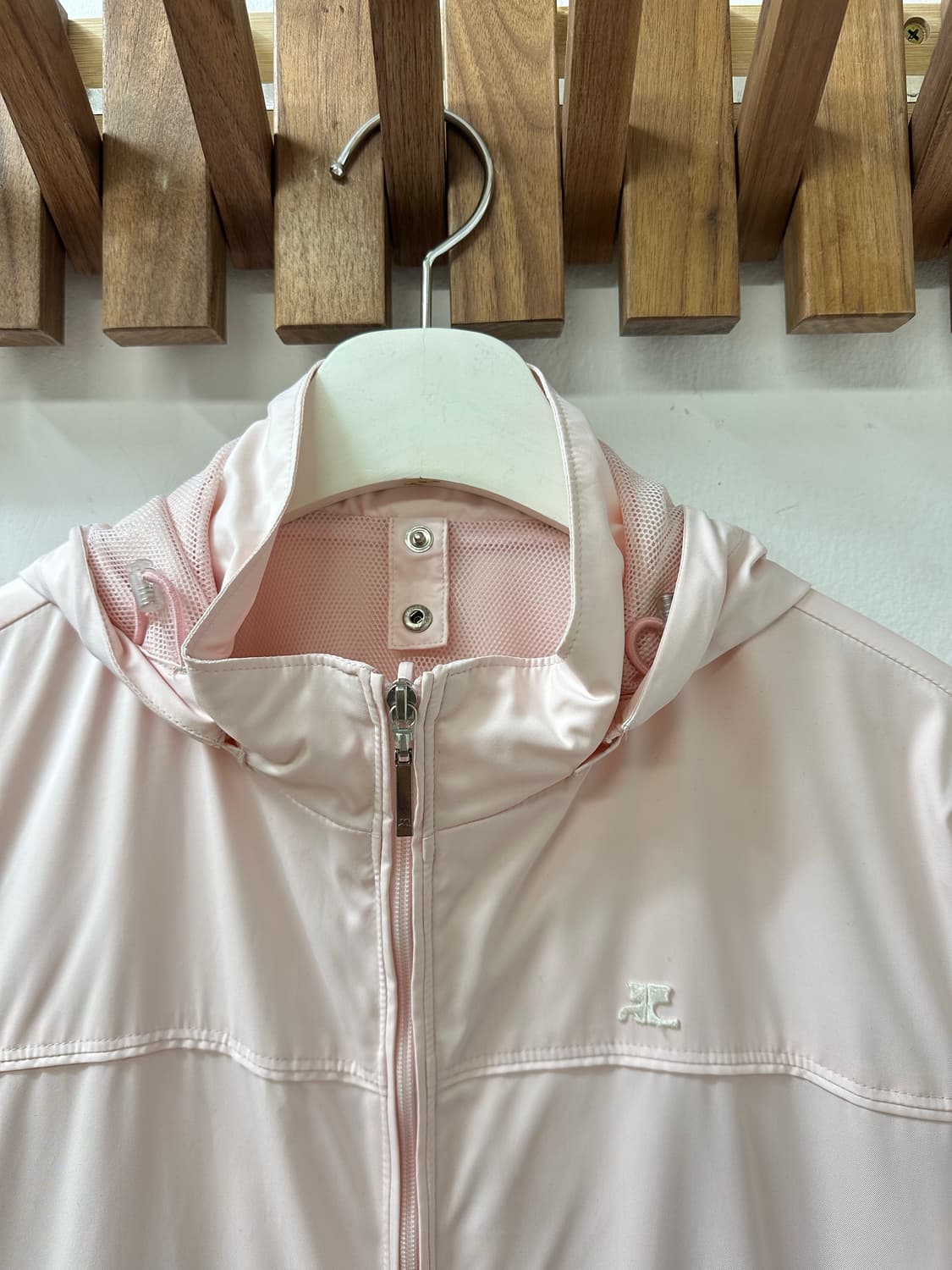 Courrèges 꾸레쥬 2way 라이트 핑크 후드 자켓 + 퀼팅 베스트 상품이미지4