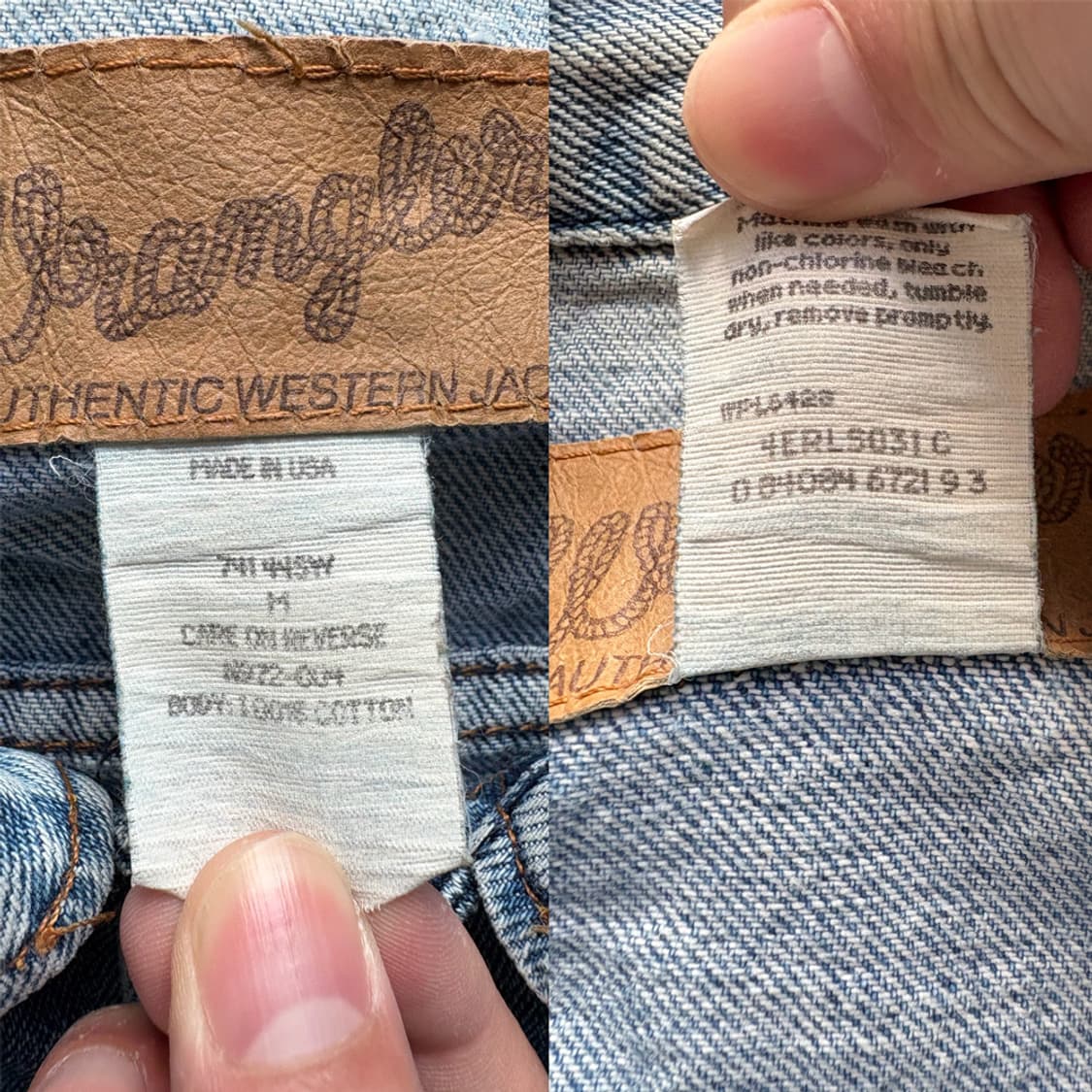 80~90s USA 랭글러 Wrangler 정통 웨스턴 데님 자켓 상품이미지10