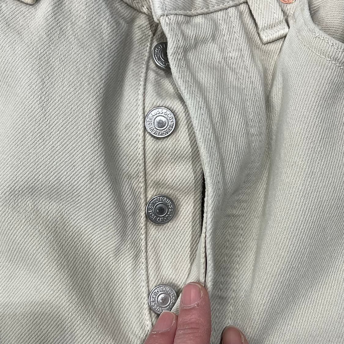 usa 리바이스 501 화이트 데님 s08998 상품이미지5