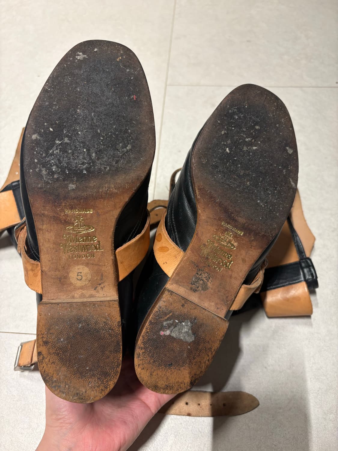 비비안웨스트우드 롱 파일럿부츠 블랙 uk5(240) 상품이미지4