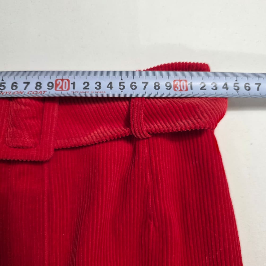 1128 SYSTEM 한섬 코듀로이  스커트 61 / 레드 / 벨트 세 상품이미지5