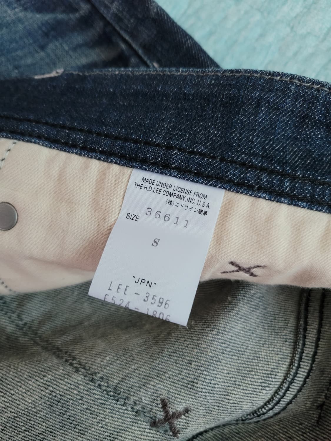  재팬 리 블랙라이더 블랙스티치 LEE Riders 다크블루 스판슬림진  상품이미지4