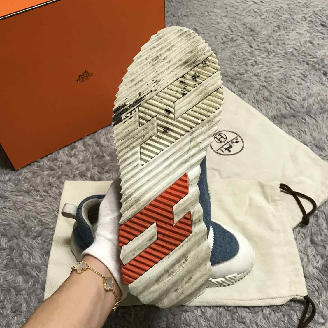 {클로젯}[41][풀구성]에르메스 바운싱 데님 스니커즈 상품이미지10