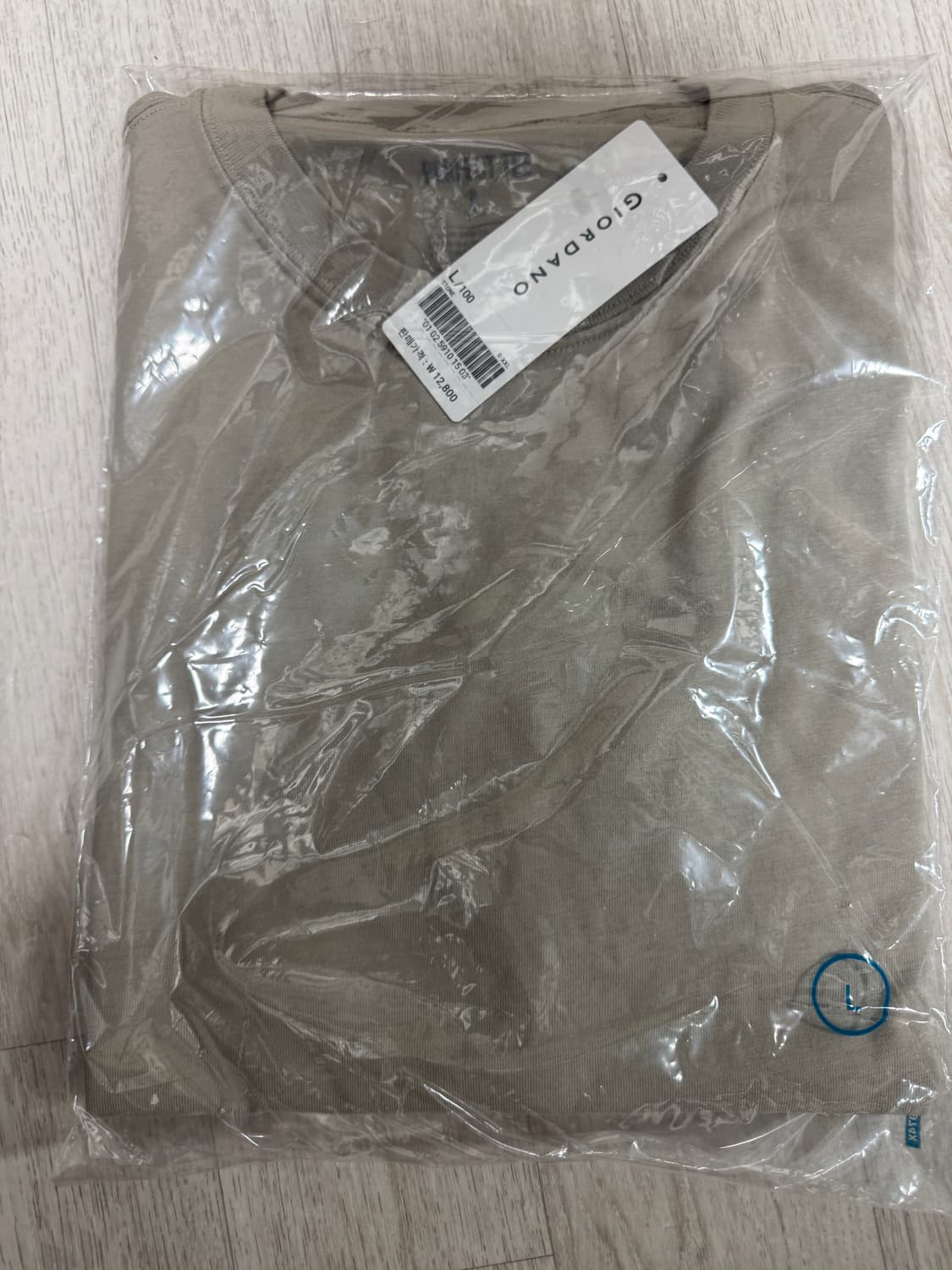 지오다노 남자 솔리드 긴팔 티셔츠 스톤,콜그레이 (L사이즈) 상품이미지4