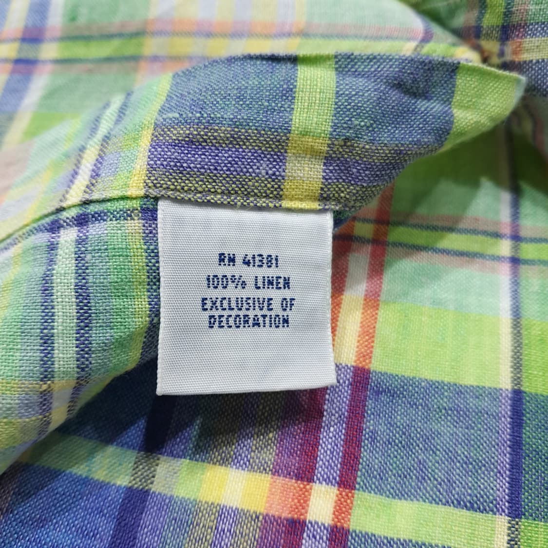 CL850 XL 폴로 00s 린넨 마드라스체크 셔츠 남방 상품이미지5