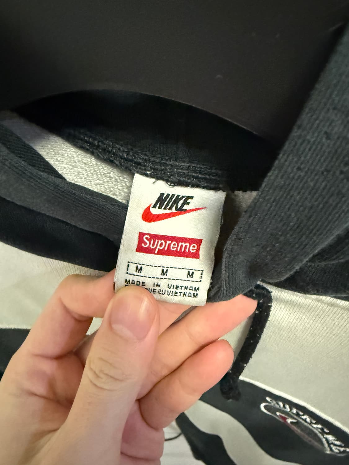 19SS 슈프림 나이키 콜라보 스트라이프 후드티 M 상품이미지3