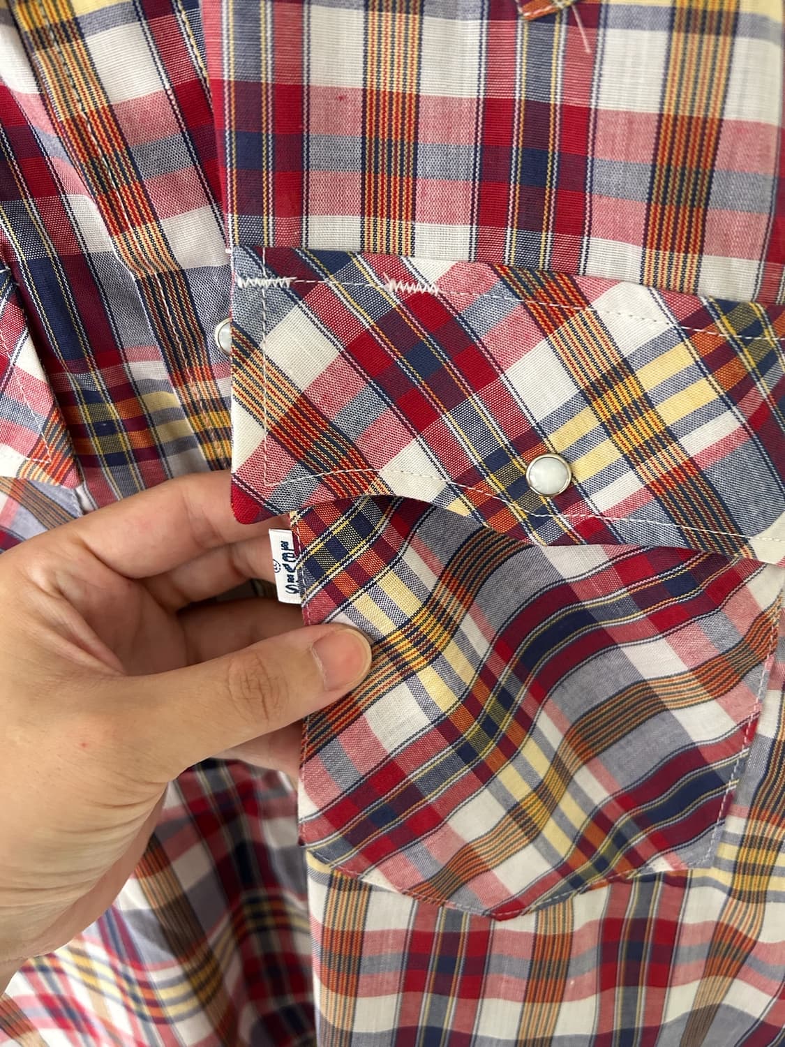 80's Levis White Tab Western Shirt. 상품이미지3