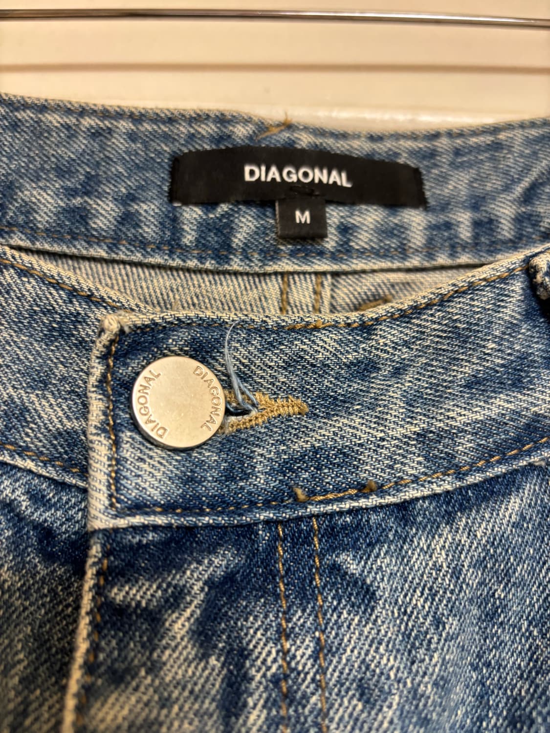 Diagonal relax wide denim pants 상품이미지6