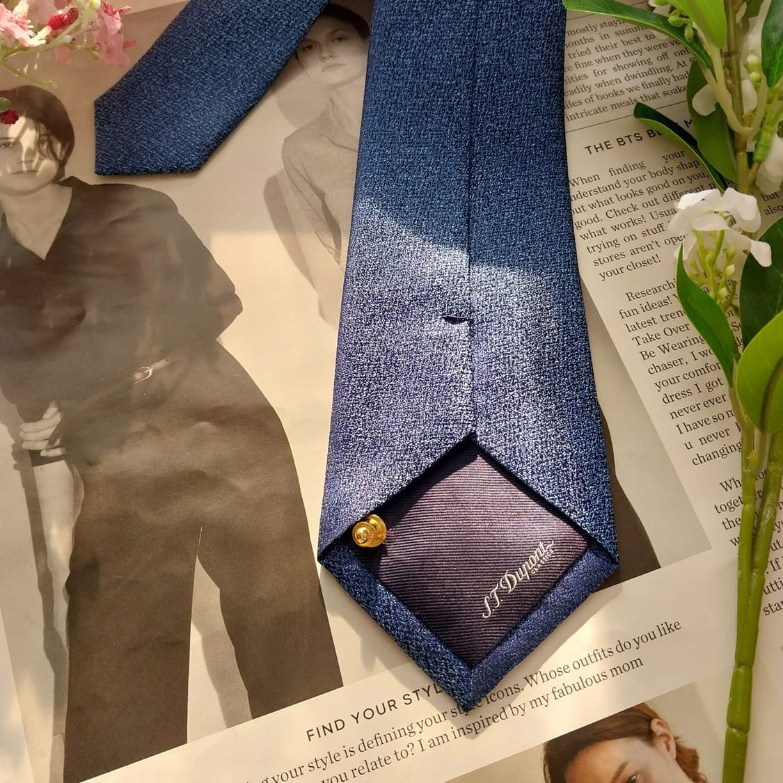 에스 티 듀퐁 실크 블루 솔리드 넥타이 8.1cm A+등급 K1717
 상품이미지6