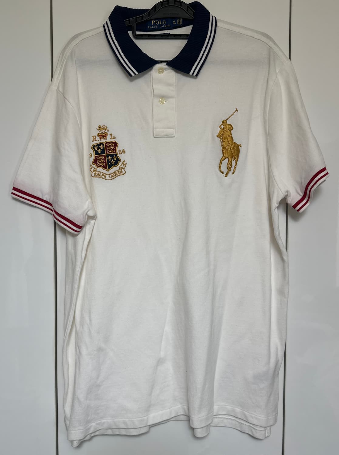 폴로 랄프로렌 화이트 빅포니 반팔 카라티 상품이미지1