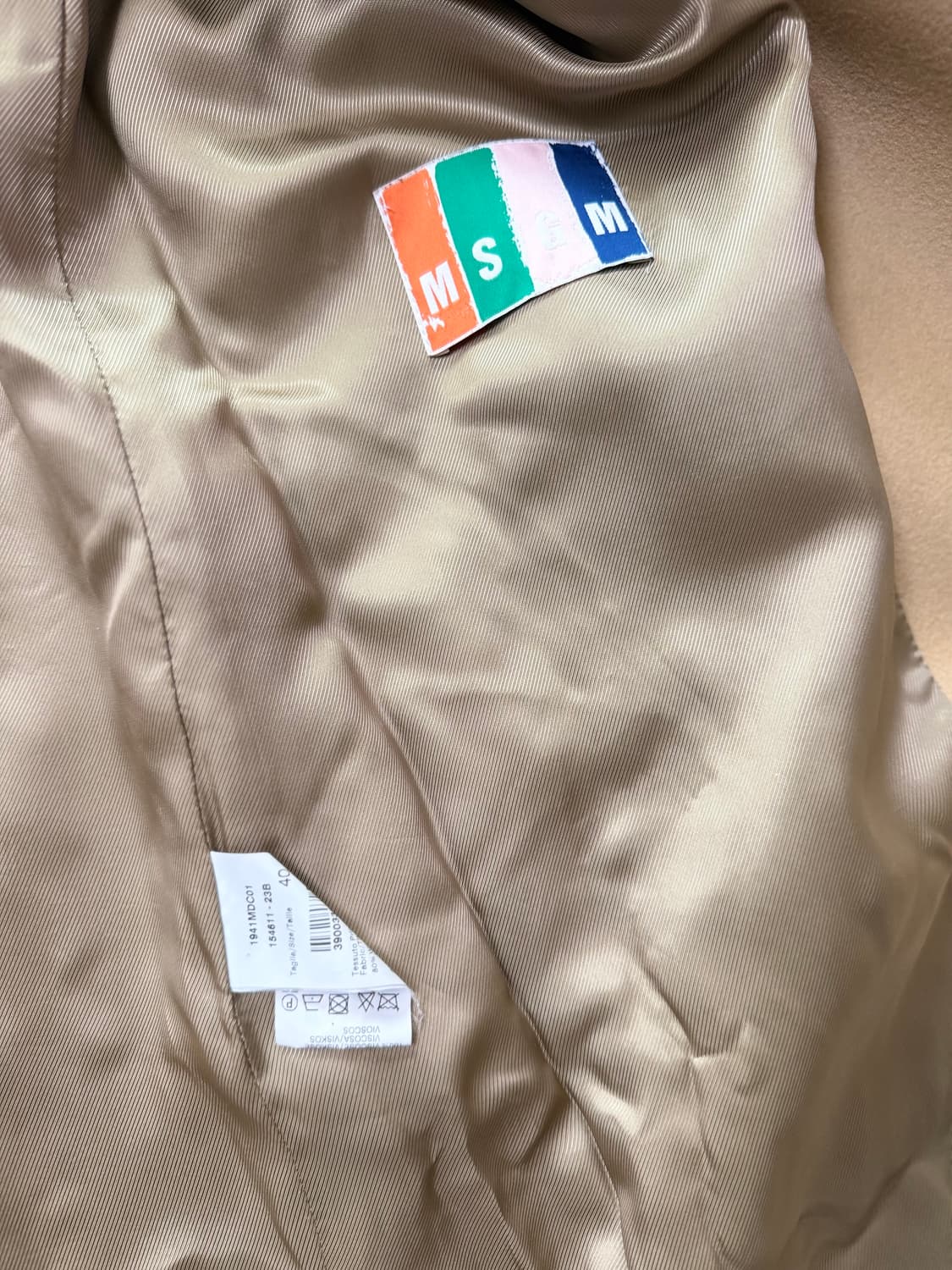 MSGM 베이지 코트 상품이미지5