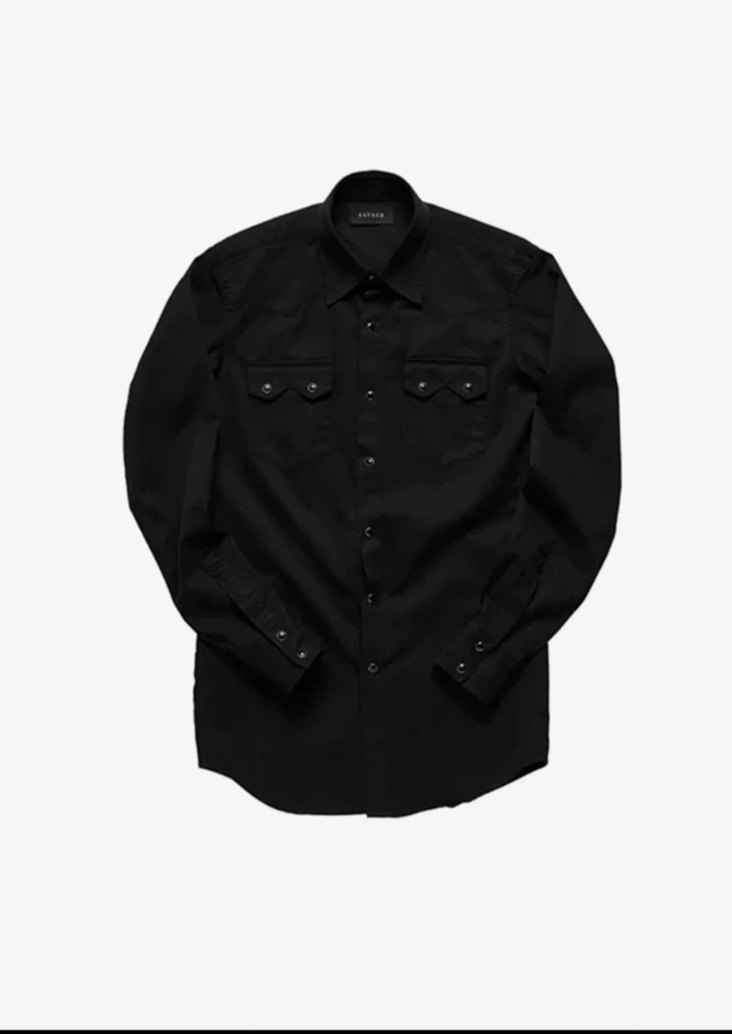 세비지 웨스턴 셔츠 블랙 L 박보검 착용 상품이미지1