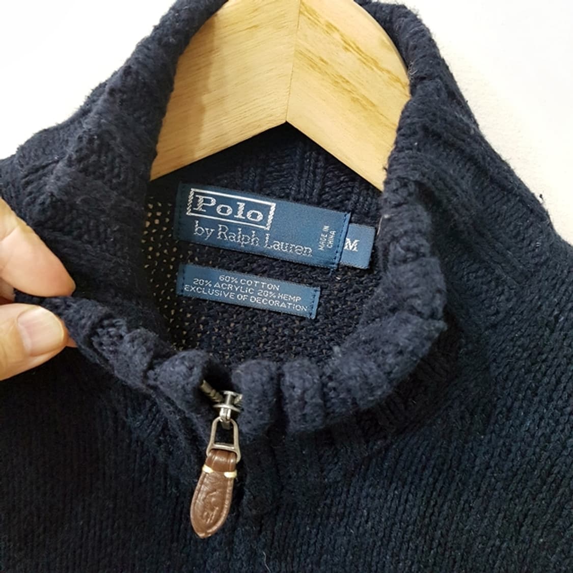 폴로 랄프로렌 울 린넨 니트 자켓 네이비 상품이미지2