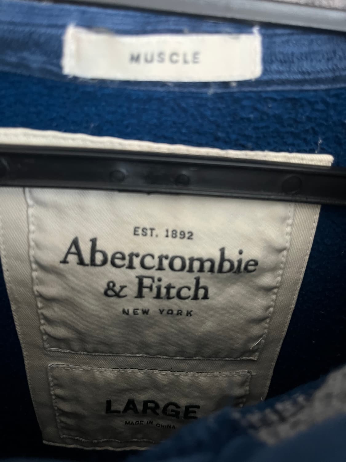 아베크롬비 스펠로고 후드티 블루 [L] 상품이미지5