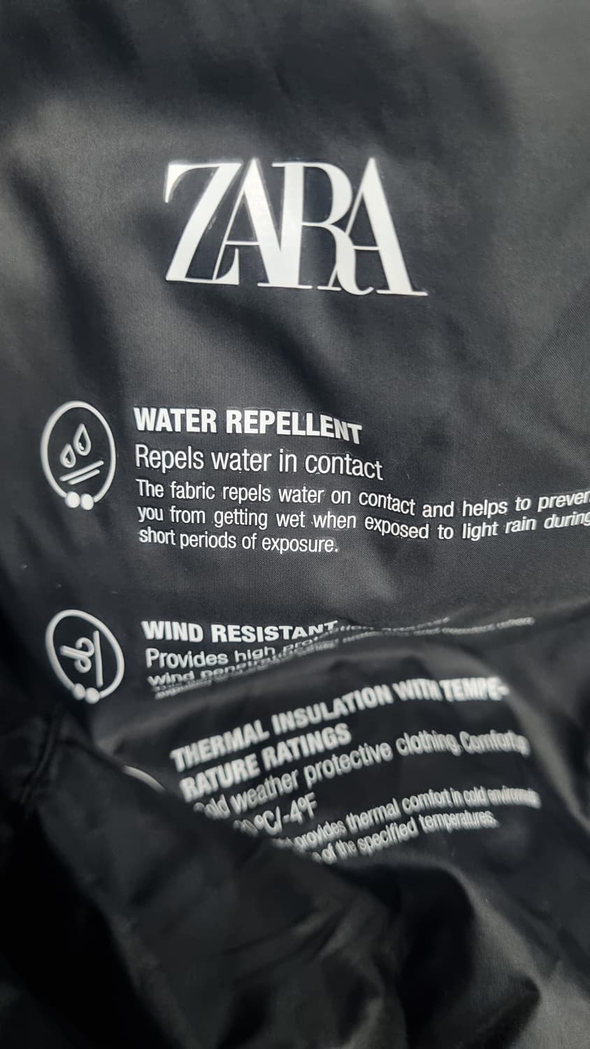 자라 옴므 오리털 롱패딩 xL(105~110) 상태매우좋음 상품이미지4