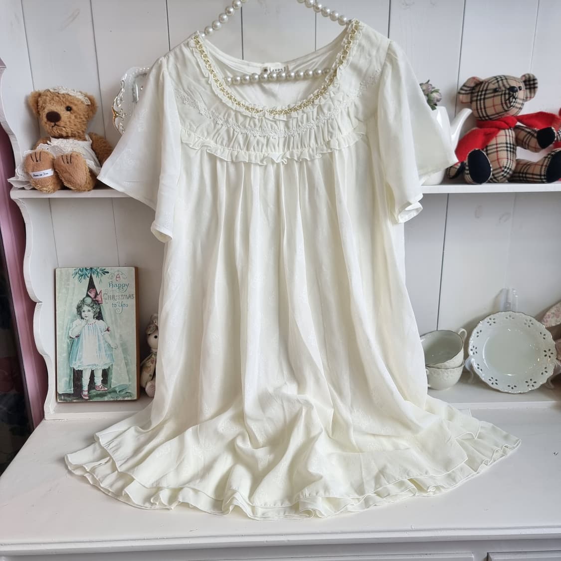 (axes femme 악세즈 팜므) 아이보리 프릴 원피스 상품이미지1