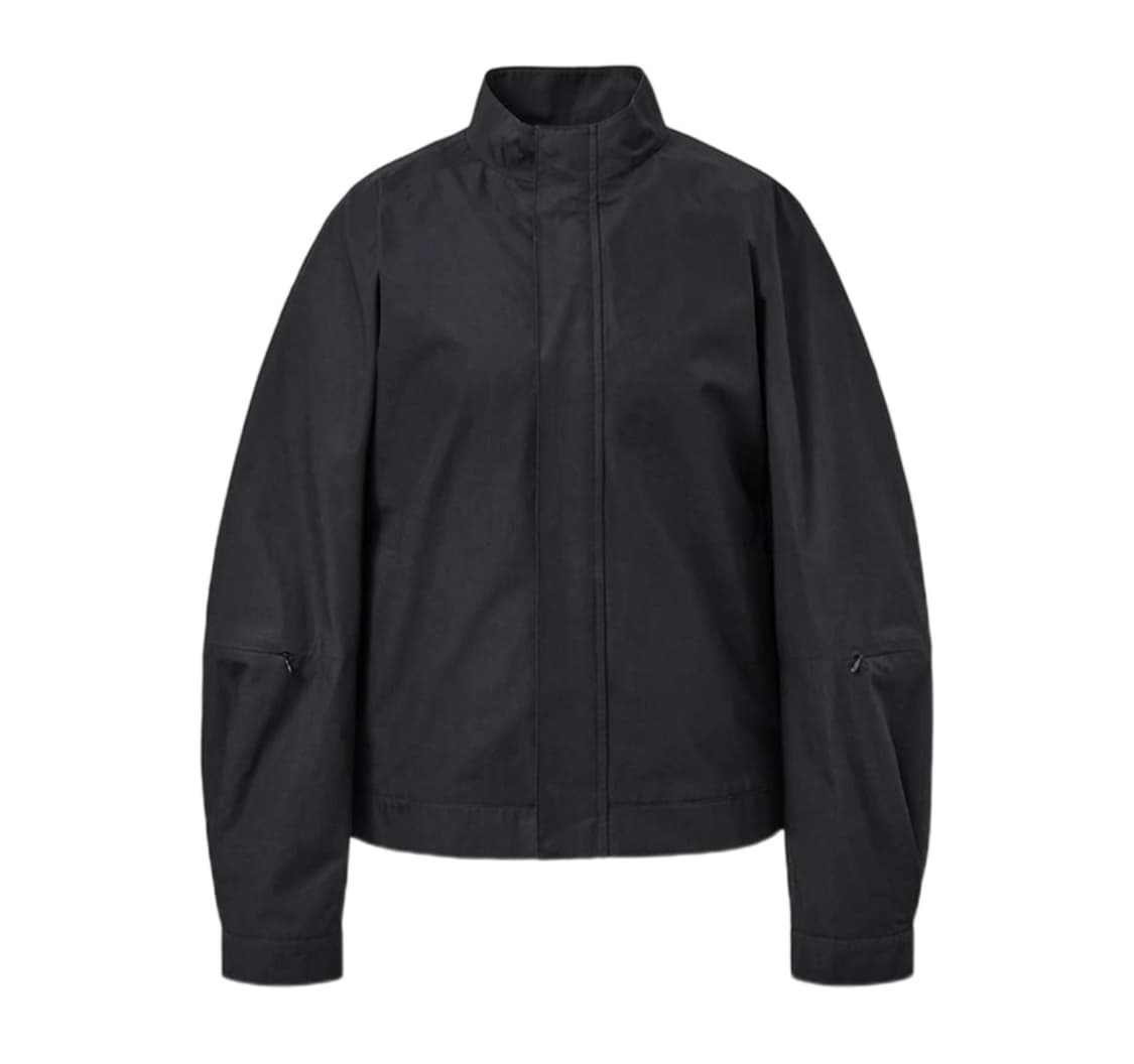 (구매)아모멘토 래글런 코튼 집 점퍼 블랙 -25ss 상품이미지1