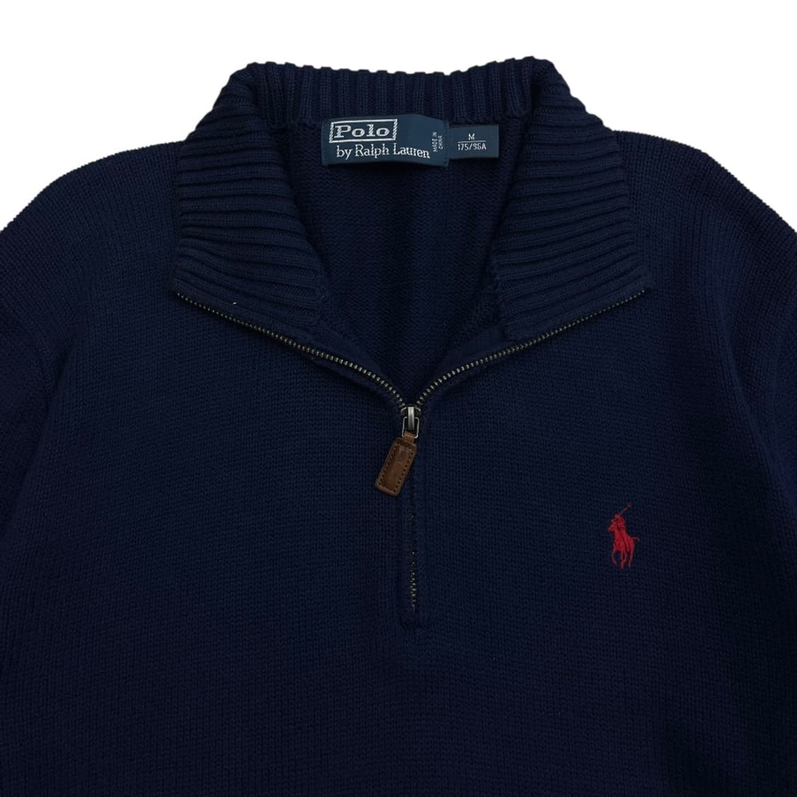 폴로 랄프로렌 레드포니 네이비 니트 반집업 M 상품이미지4