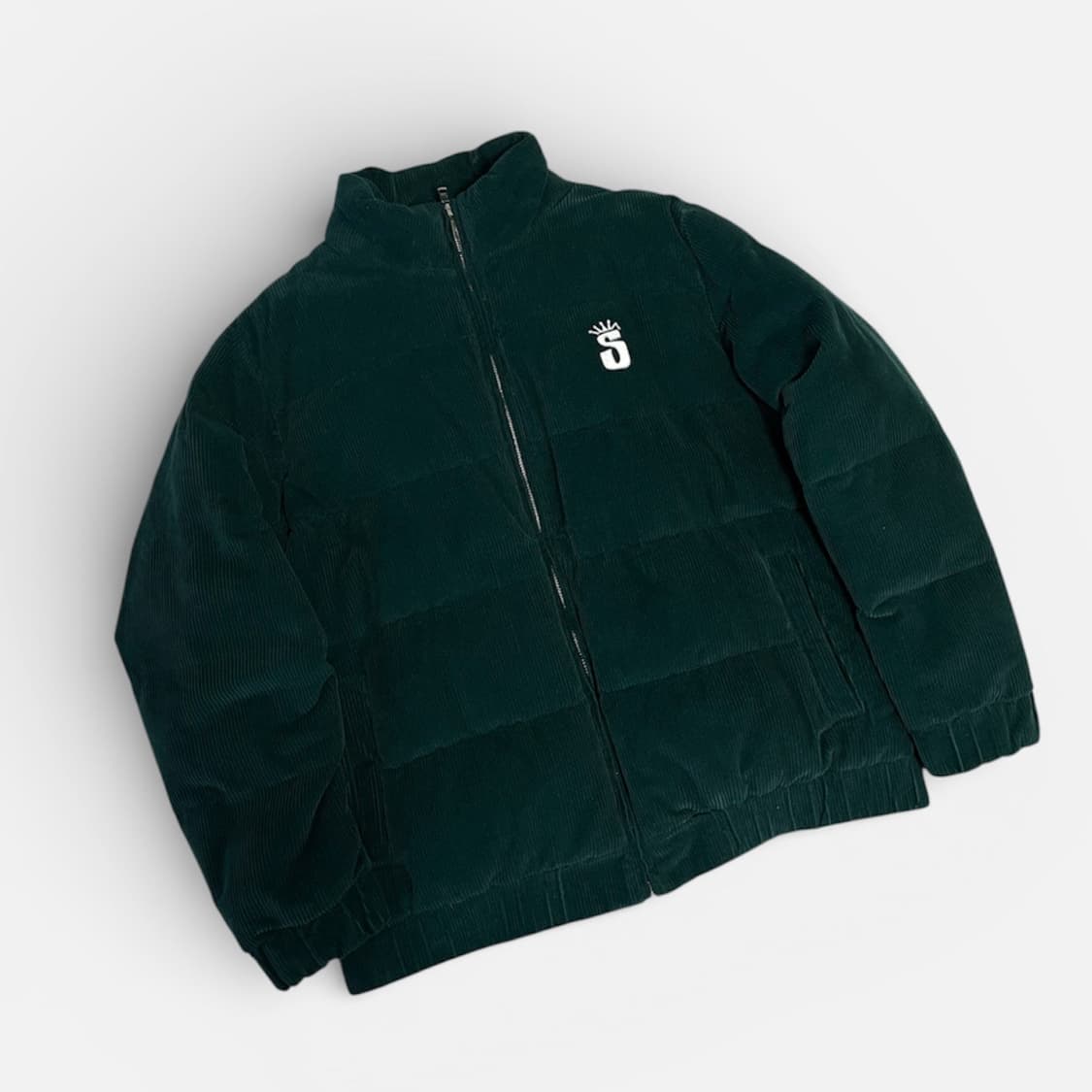 [Stussy] 스투시 코듀로이 딥그린 패딩 점퍼 자켓 상품이미지1