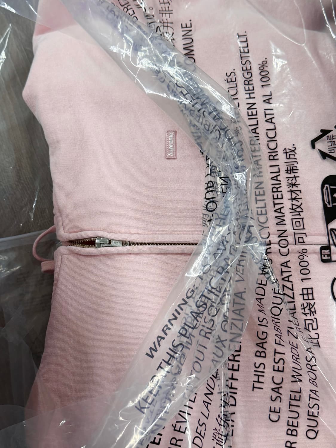 26SS 슈프림 스몰박스 후드집업 딸기우유 핑크 상품이미지2