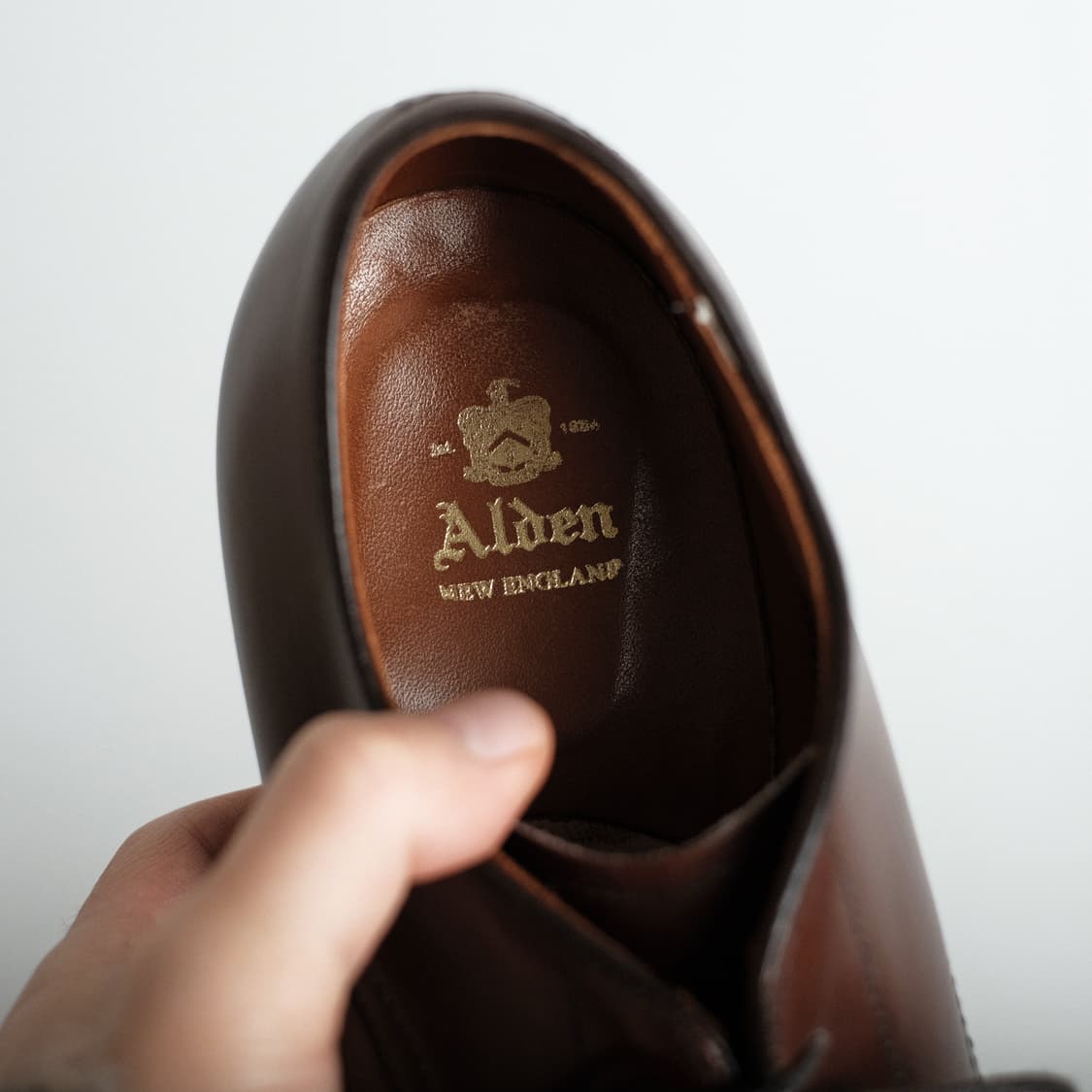 알든 N9402 8.5D 브라운 카프 모디파이드 라스트 더비슈즈 상품이미지8