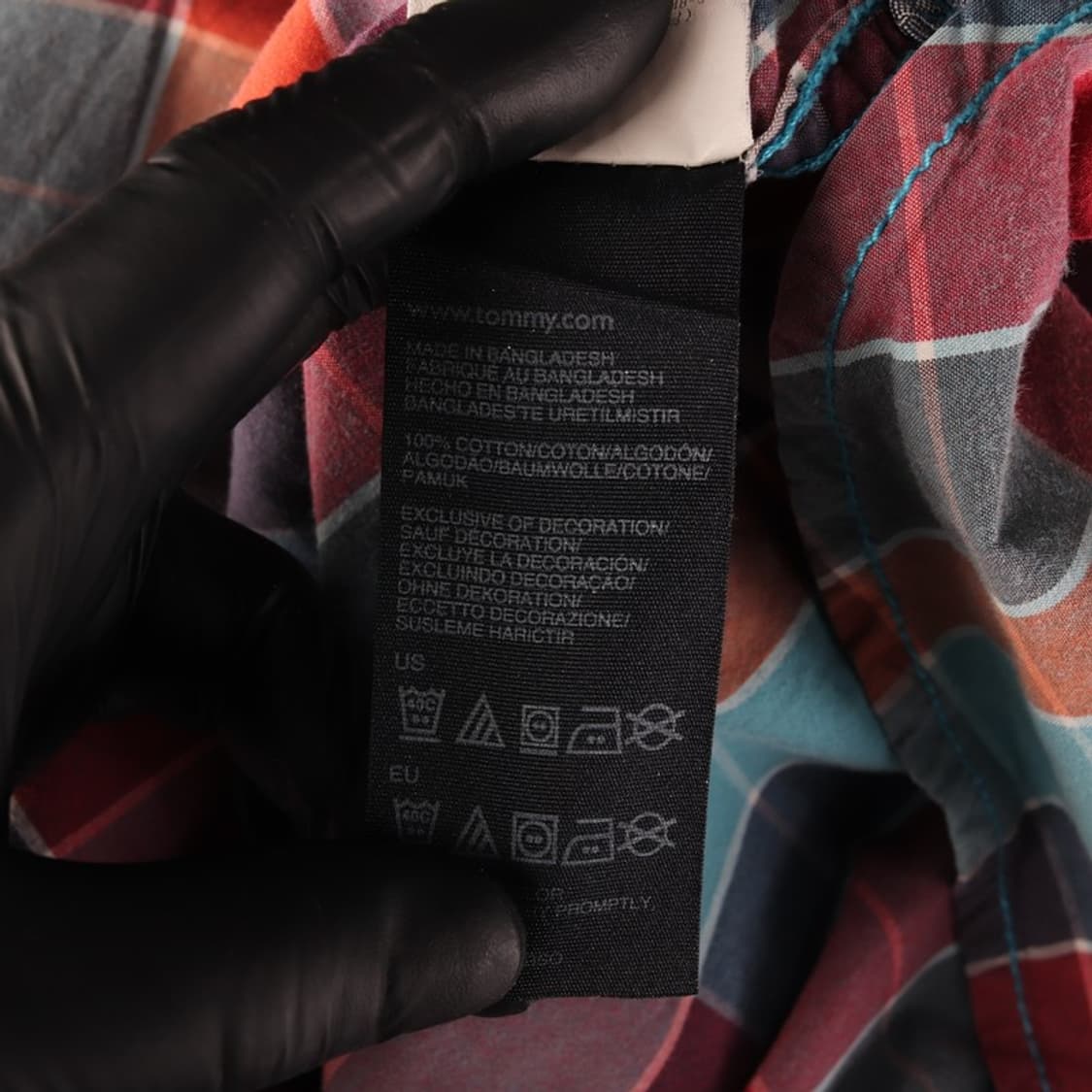 타미힐피거 데님 레드 멀티 체크 셔츠 L 상품이미지6