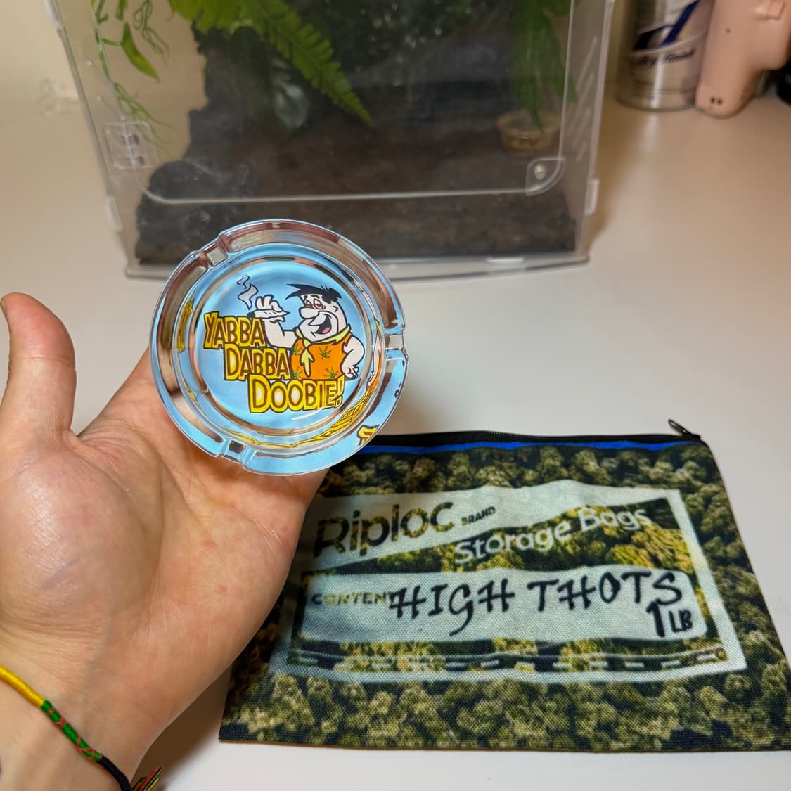 고인돌 가족 플린스톤 패러디 애쉬트레이 재떨이 상품이미지1