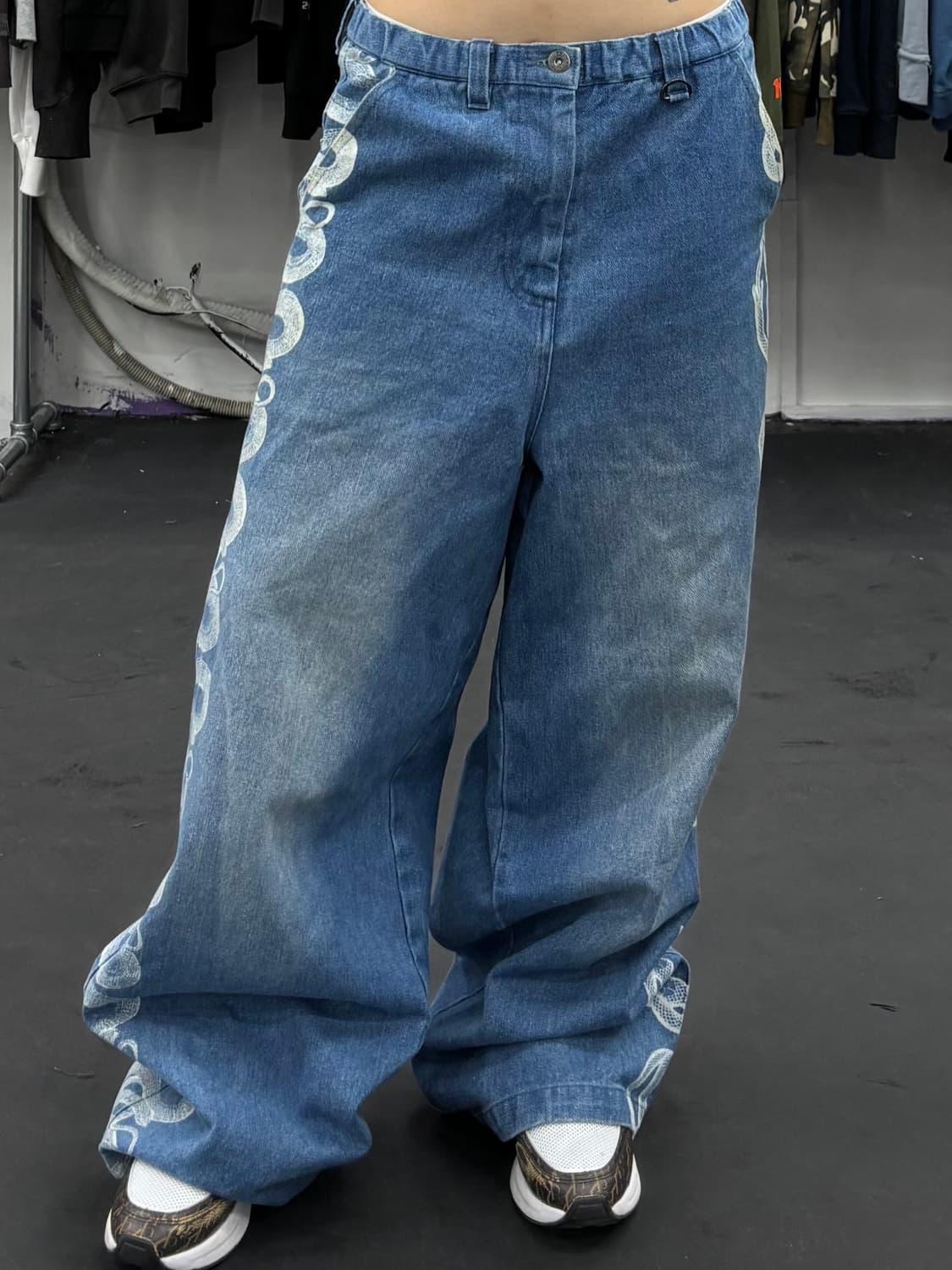 히스테릭 글래머 X 겐자이 스네이크 배기 데님팬츠 상품이미지2