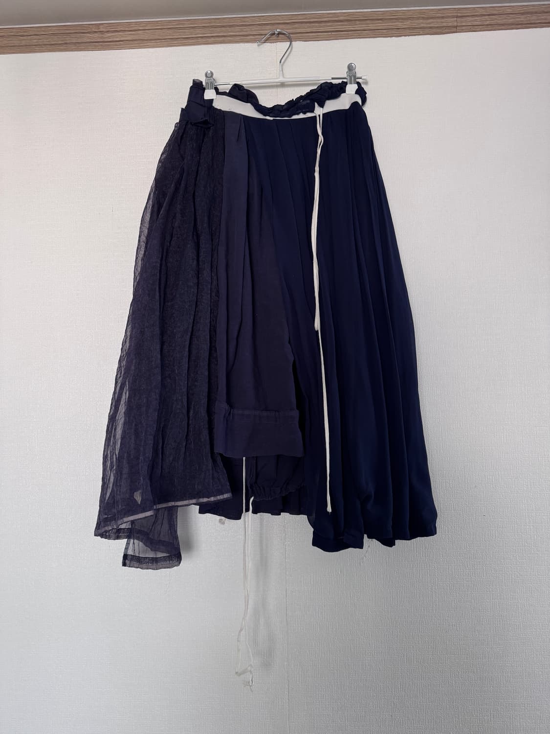 꼼데가르송 네이비 언발 레이어드 스커트 상품이미지1