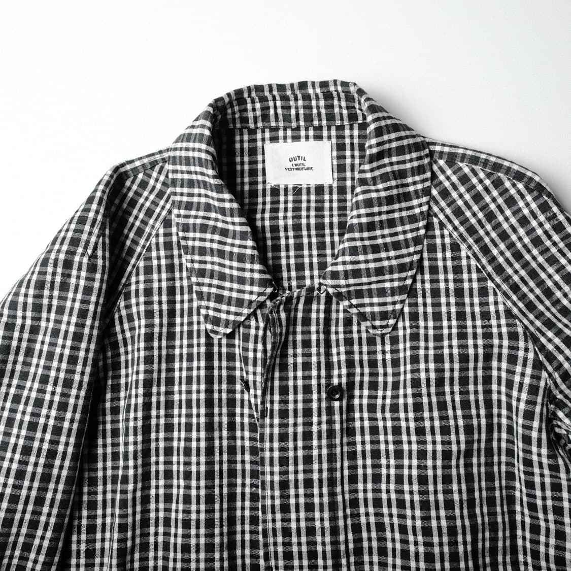 우티 망토 루즈 체크 코트 Manteau Luze 3사이즈 Outil 상품이미지5