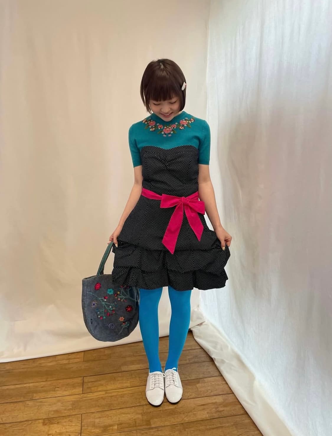 floral embroidered knit 상품이미지4