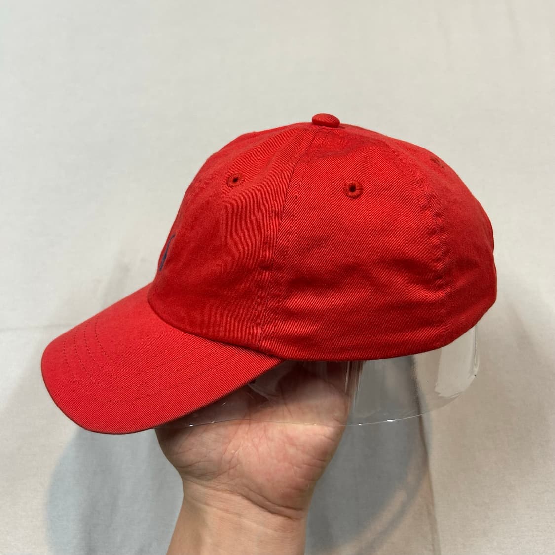 폴로 랄프로렌 레드 볼캡 모자 아동용 상품이미지3