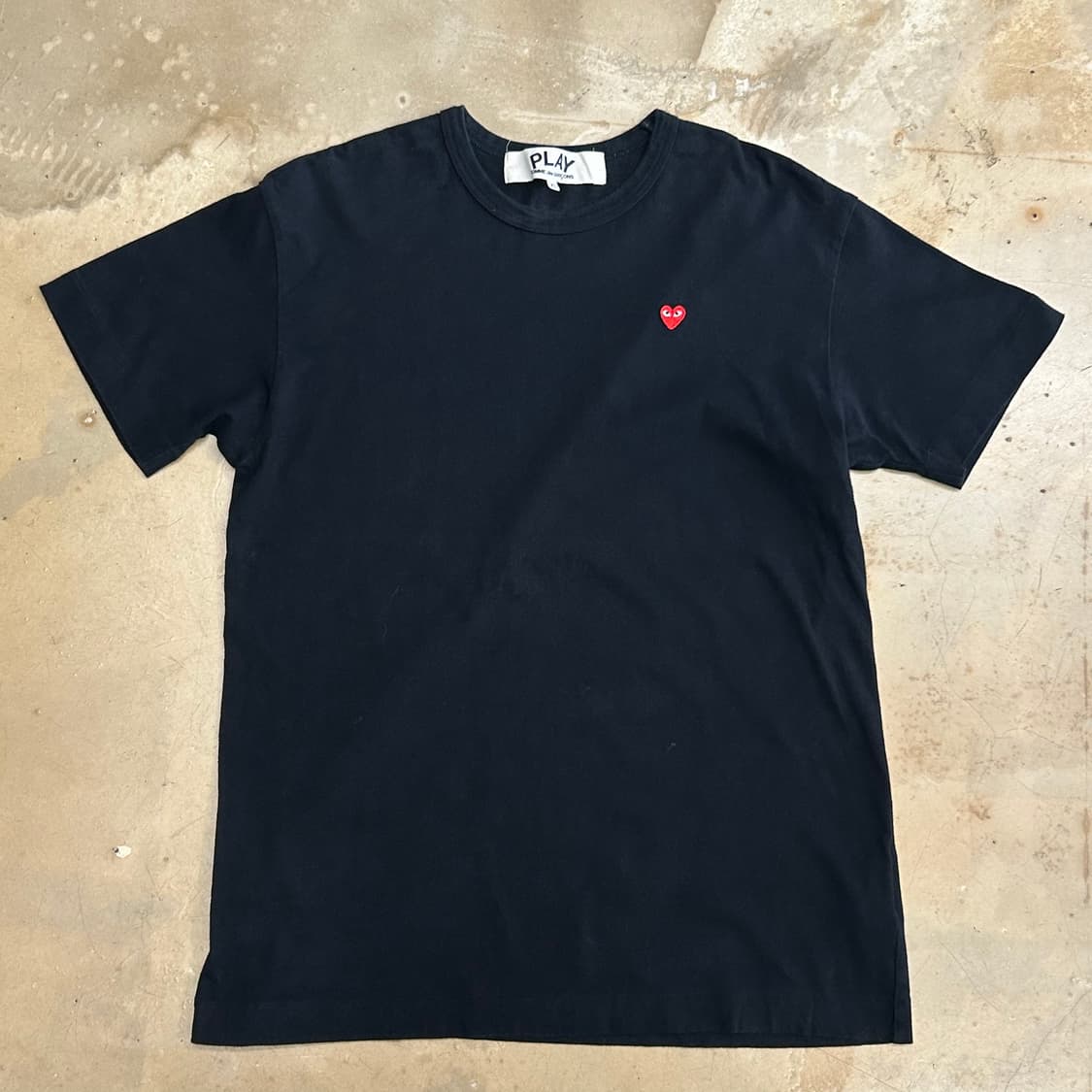 XL 꼼데가르송 블랙 반팔티 상품이미지2