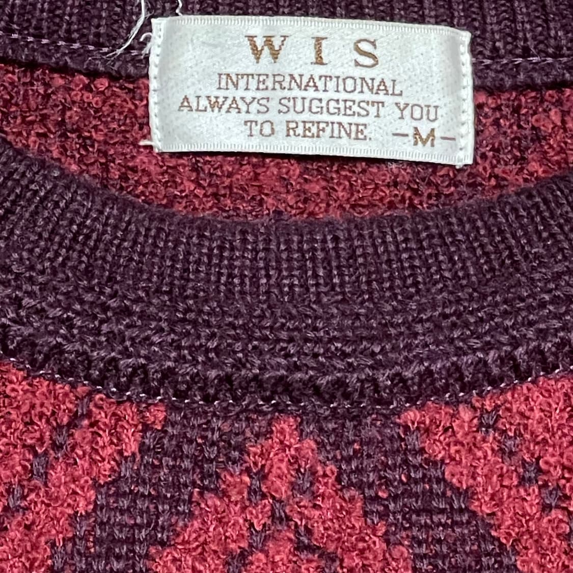 [M] 일본빈티지 다이아몬드 패턴 니트 스웨터 상품이미지2