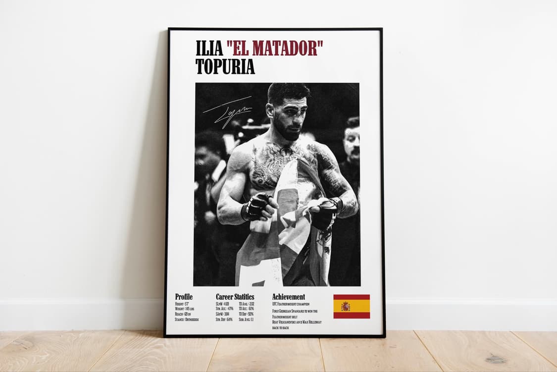 토푸리아 ufc 액자 대형 사이즈 50x70cm 포스터 상품이미지3