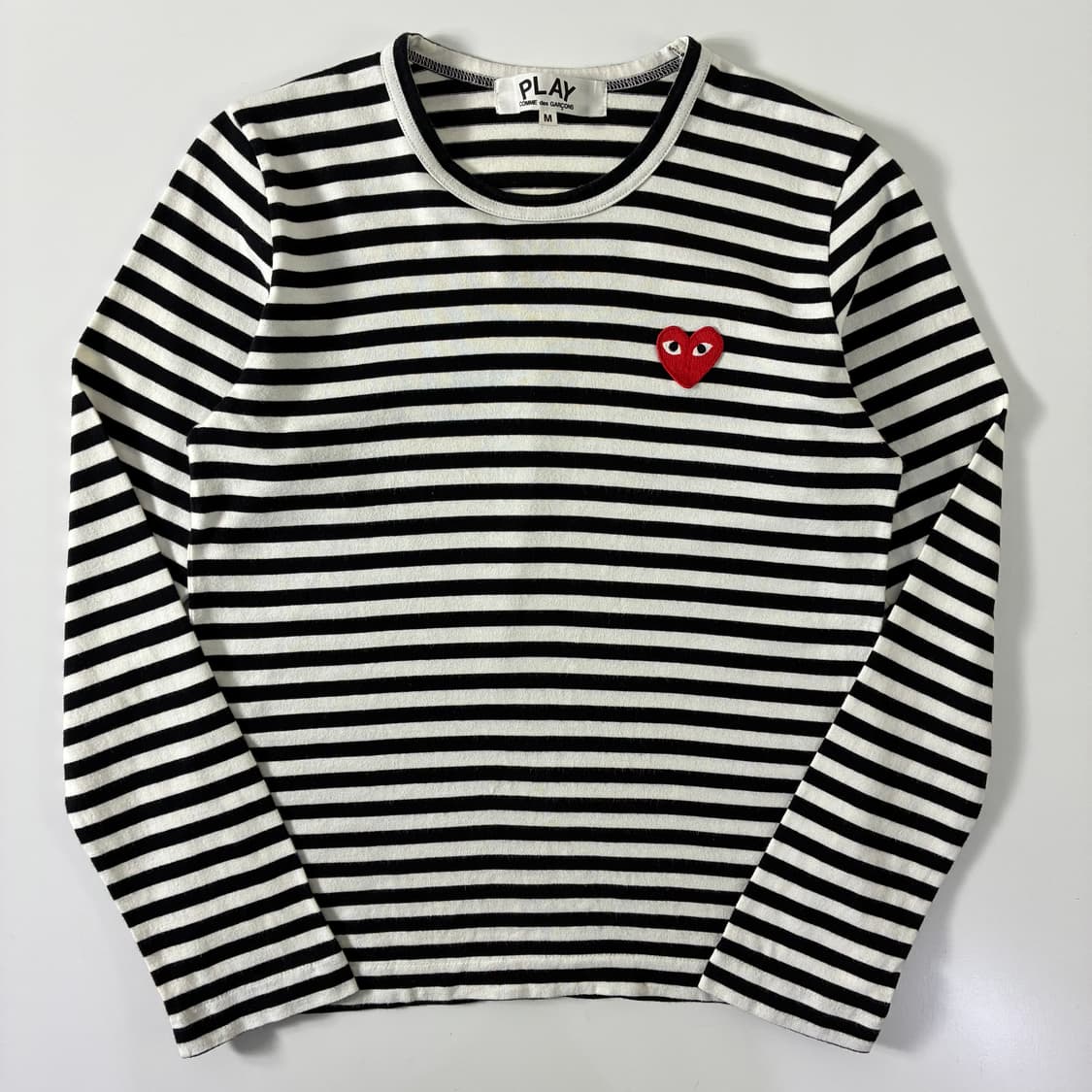 Comme des garcons 꼼데가르송 블랙 스트라이프 보더티 상품이미지1