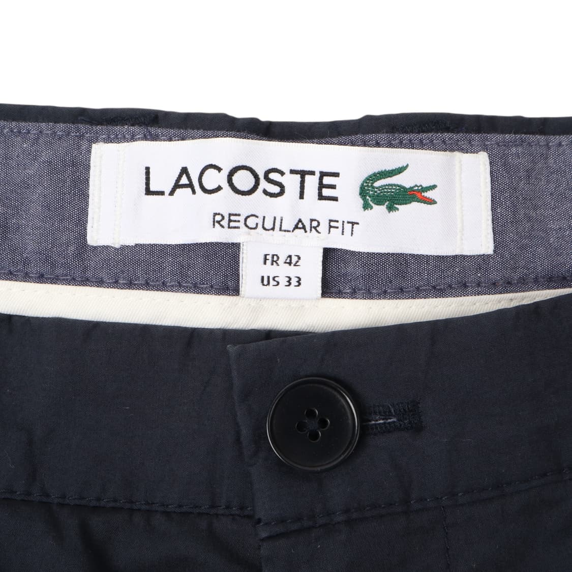라코스테 네이비 레귤러핏 코튼 치노팬츠 상품이미지8
